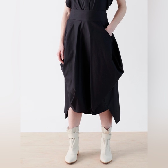 Zero + Maria Cornejo Black Geometric Skirt NWT ~ Size 2 - Picture 1 of 12